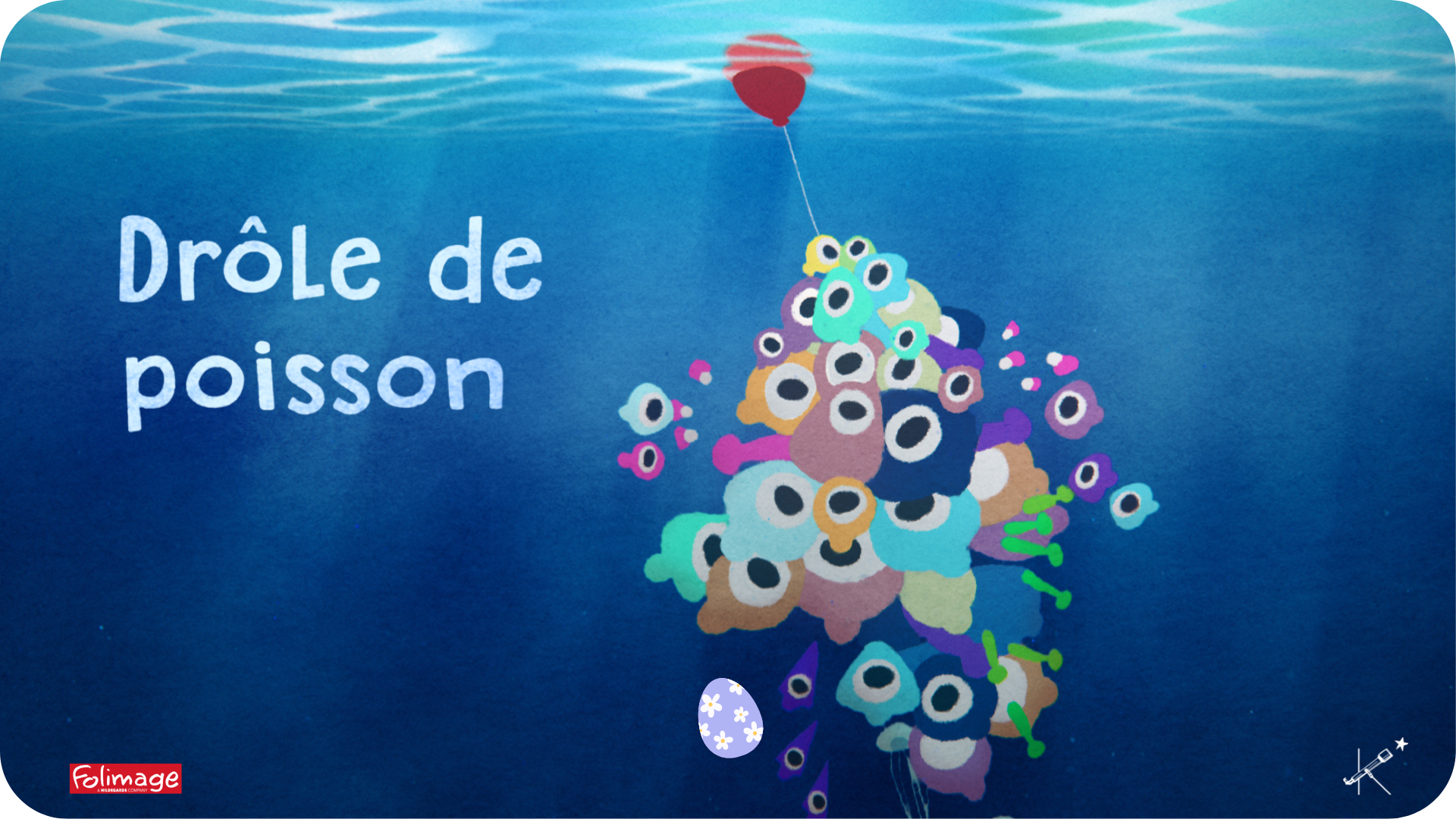 Jaquette du court métrage Drôle de poisson produit par Folimage et disponible sur le catalogue Tikino