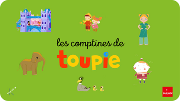 Jaquette Les comptines de Toupie disponible sur Tikino, le projecteur pour enfants. Chanter en suivant les paroles et danser avec les chorégraphies