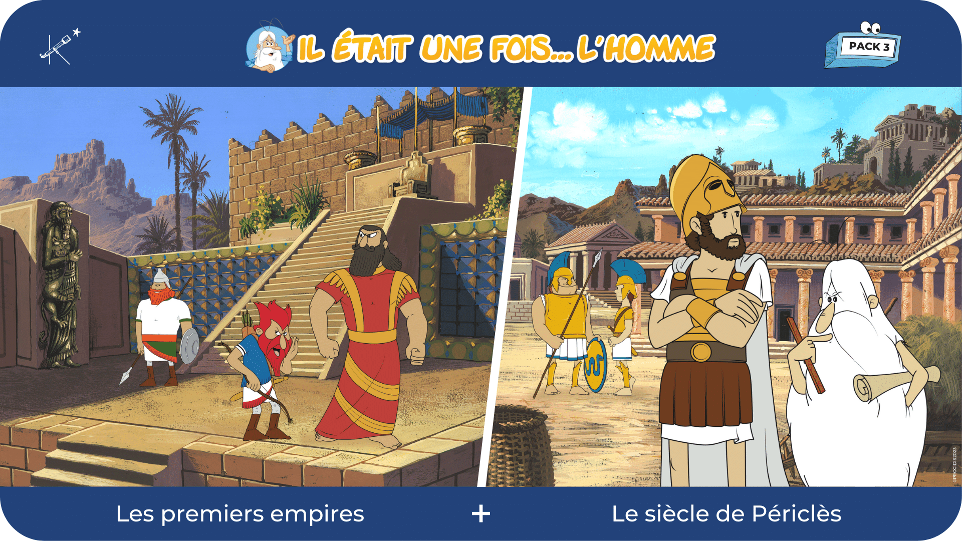 Il était une fois... L&#39;Homme - Pack 3 : Les premiers empires + Le siècle de Périclès - Tikino