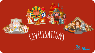 Les grandes civilisation avec Quelle Histoire et TV5 monde pour Tikino, Grecs, Gaulois, Egyptiens, Romains